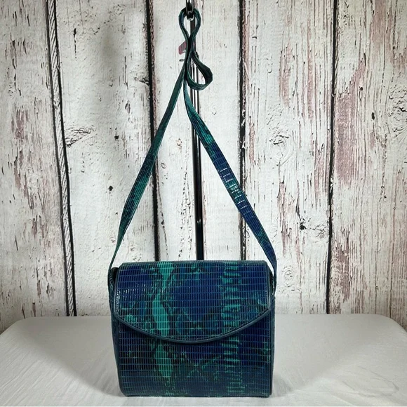 Vintage Stuart Weitzman Snakeskin Leather Spain Structured Shoulder Purse Bag - Picture 3 of 15